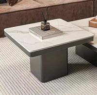 Table basse rectangulaire en marbre véritable pour salon, combinaison pour petit appartement, table basse en ardoise de luxe italienne