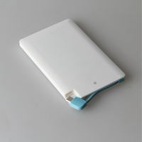 Promotion de vente flash : chargeur portable ultra-plat format carte de crédit, personnalisable