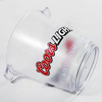 Seau à glace en plastique transparent personnalisé de forme unique pour les boissons