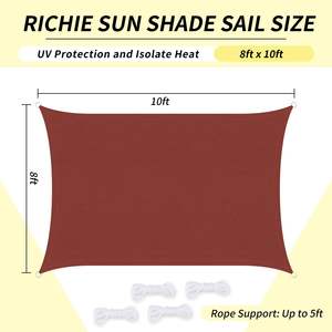 Voile de parasol personnalisée de haute qualité auvent <span class=keywords><strong>rectangulaire</strong></span> couverture de parasol résistant aux UV pour terrasse extérieure pelouse <span class=keywords><strong>ombrage</strong></span> de jardin - Product Image 5