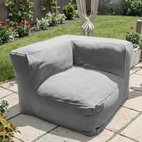 Sofá Modular Moderno para Exteriores con Espuma Viscoelástica, Sillón de Jardín Impermeable, Diseño de Puff, Tela Ecológica, Color Personalizado, Elegante