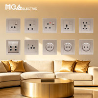 Lampe LED carrée MGA encastrée pour extérieur, jardin, paysage, couloir, éclairage nocturne 4000K avec interrupteur mural