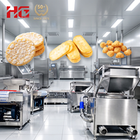 Chaîne de production de snacks et de galettes de riz HG entièrement automatique en acier inoxydable, stérilisateur alimentaire, moulin à gâteau de riz neige 220V/380V 100L