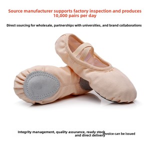 Chaussons de ballet souples <span class=keywords><strong>sans</strong></span> lacets pour filles, <span class=keywords><strong>en</strong></span> <span class=keywords><strong>toile</strong></span> avec semelle extérieure <span class=keywords><strong>en</strong></span> cuir, pour la pratique de la danse chinoise, vente <span class=keywords><strong>en</strong></span> gros, approvisionnement direct - Product Image 5