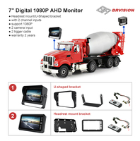7 pouces 12v DC Couleur Mini Lcd Tft Car Tv Monitor Appui-tête avec entrée 2 canaux