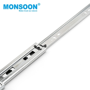 Riel Telescópico de Alta Resistencia para Muebles con Rodamientos de Bolas, Extensión Completa de 45 mm, Montaje Lateral, Deslizador de Cajón con Cierre Suave y Amortiguador Verde - Product Image 6