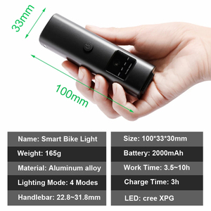 自行车灯防水USB充电发光二极管2000毫安MTB前灯喇叭头灯自行车手电筒自行车灯配件 - Product Image 6