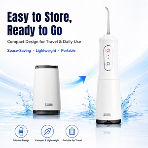 Offre Spéciale – <span class=keywords><strong>Hydropulseur</strong></span> de Voyage Pliable IPX7 Sans Fil avec 3 Niveaux de Pression et 4 Embouts de Jet – Nettoyeur <span class=keywords><strong>Dentaire</strong></span> à Eau - Product Image 2