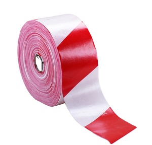 Ruban de signalisation de danger rouge et blanc en PE, ruban de signalisation de danger rayé, ruban de barrière personnalisé - Product Image 2