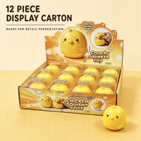 Jouet sensoriel souple en TPR en forme de poussin jaune, anti-stress, pour enfants de 5 à 7 ans, cadeau de fête
