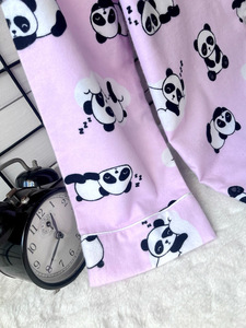 Set <span class=keywords><strong>Pigiama</strong></span> Personalizzato da Donna 100% Cotone Rosa <span class=keywords><strong>con</strong></span> <span class=keywords><strong>Panda</strong></span>, Traspirante e Morbido, Termico <span class=keywords><strong>con</strong></span> Bottoni per Tutte le Stagioni, Abbigliamento da Casa - Product Image 6