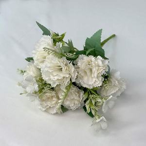 Wohnzimmer Veranda Dekoration Künstlicher Blumenstrauß Großhandel Muttertag Geschenk 7 Kopf Frühling Farbe Nelken - Product Image 1