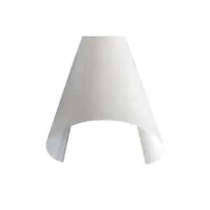Опловый белый пластиковый полимерный чехол для лампы из поликарбоната, экструдированный светильник, современный пластиковый стеллаж, пластиковый рассеиватель света, линейный светодиодный светильник