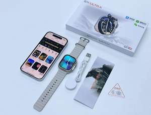 Montre connectée S11 Ultra 2.01" avec moniteur de pression artérielle, paiement NFC, affichage des stocks, assistant vocal IA, chargement sans fil, montre de sport - Product Image 1
