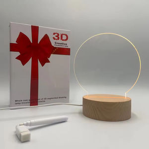 Diy Creative Gift LED Night Lamp Erasable Transparent Acrylic Message <b>Note</b> Board with USB 3D Effect Plug-In Power Supply - Product Image 1