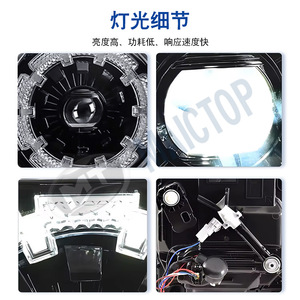 Headlights applicable to 2024 Toyota Land Cruiser LC76, LC78, and LC79 models (including <b>star</b>-shaped headlights) - Product Image 4