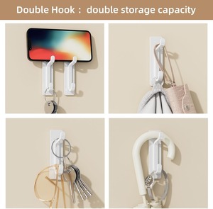 Gancho de Pared Autoadhesivo de Acero Inoxidable, <span class=keywords><strong>Percha</strong></span> Metálica Impermeable <span class=keywords><strong>para</strong></span> <span class=keywords><strong>Puerta</strong></span>, Cocina, <span class=keywords><strong>Baño</strong></span> y Uso Doméstico, Apto <span class=keywords><strong>para</strong></span> Ropa - Product Image 3