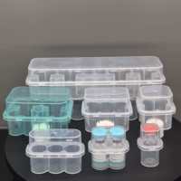 Boîte de 10 petites bouteilles en plastique transparent de 3 ml, étui de rangement pour flacons de cillin, support de voyage pour petites bouteilles, adapté à un usage médical