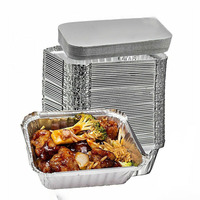 Emballage de fast-food Récipient à vaisselle jetable en aluminium et couvercle pour fête et mariage pour restaurants
