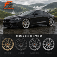Pour Benz BMW F32 M4 G42 M340 M3 E90 Audi 5x112 Nouvelle jante de voiture de tourisme monobloc en alliage d'aluminium forgé à rayons multiples, concave profond