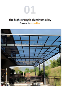 Luxe extérieur <span class=keywords><strong>jardin</strong></span> voiture parking <span class=keywords><strong>abri</strong></span> étanche PVC enduit métal acier inoxydable alliage d'aluminium PE <span class=keywords><strong>bois</strong></span> pour patio mariage - Product Image 4