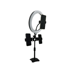Support de diffusion en direct avec anneau lumineux, trépied de bureau et de sol pour téléphone portable, vlogging, usage personnel, en métal - Product Image 5