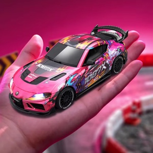 Nouvelle voiture de drift RC Supra SJY-SP4301 1:43, corps en métal moulé sous pression, 4 roues motrices, contrôle proportionnel, câble USB, portée de 50 m, mini voiture de bureau intérieure-extérieure - Product Image 2