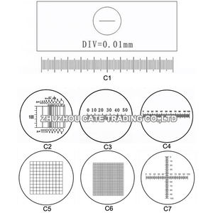 Eken — <span class=keywords><strong>Microscope</strong></span> C7 0.1MM universel, glissades d'étalonnage de la scène, <span class=keywords><strong>Microscope</strong></span> à réticule à ligne croisée - Product Image 4