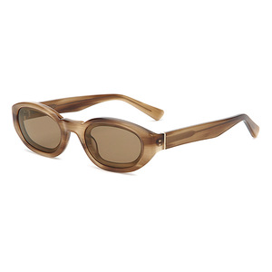 Lunettes de soleil œil de chat en écaille de tortue pour femmes, monture complète vintage, verres marron, protection solaire - Product Image 1