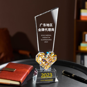 HBL полноцветная печать, радуга, покрытие, сердце, Хрустальное стекло, награда, подарок для предприятия - Product Image 6