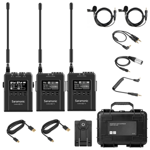 Saramonic Uwmic9S Kit1/2 sistema di microfoni wireless professionale uhf professionale omnidirezionale <span class=keywords><strong>per</strong></span> intervista con fotocamera - Product Image 3