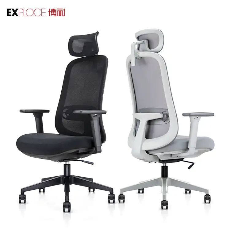 Yüksek kaliteli ofis mobilya kumaş ergonomik ofis koltuğu yönetici döner fileli sandalye 6232A