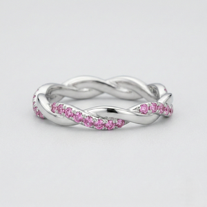 Anillo de Platino con Diamantes Modernos para Mujer, con Acabado Lujoso y Engaste de Piedras Brillantes, Ideal para Regalo de Joyería Nupcial - Product Image 1