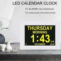 Reloj Electrónico Moderno ZKM CK-070-STD de 7 Pulgadas con Reproducción de Video (MP4/AVI) y MP3, Resolución 1024x600, Alimentación CA, Compatible con Múltiples Idiomas
