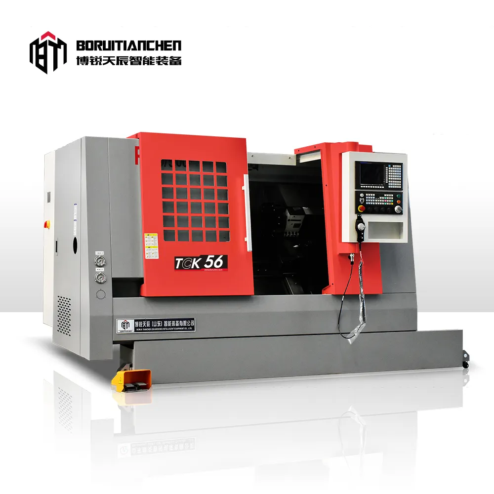 เครื่องกลึงโลหะ Cnc TCK56Y,เครื่องอัตโนมัติ4แกน Torno Cnc เครื่องกลึงโลหะ