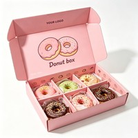 Boîte d'emballage pliable personnalisée avec logo, écologique, de qualité alimentaire, pour gâteaux, biscuits, pain, pâtisseries, beignets, macarons