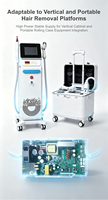 Machine d'épilation au laser à diode 808 nm personnalisée, alimentation industrielle intégrée, entrée AC 220V, courant 50A, système d'alimentation complet