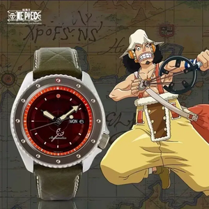Montre avec boîtier en acier inoxydable serti de diamants de 42 mm, cadran en verre saphir, mouvement lumineux, bracelet de 18 mm, affichage à aiguilles, charme - Product Image 5