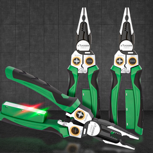 Customizable Metric OEM Electrician's Special Multi-function DIY Grade Stainless Steel <b>Long</b> <b>Nose</b> Soft Grip Wire Strippers Pliers - Product Image 3