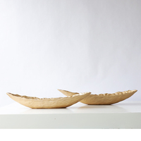 Artisanat en métal décoratif pour la maison Plateau en forme de bateau Bol à fruits Table basse Ornement Décoration intérieure Sculptures en alliage d'aluminium