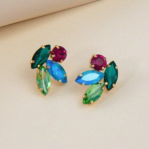 2026 Hot Selling Exquisite Light Luxury Color Geometric <b>Stud</b> <b>Earrings</b> Simple Popular Design Women's <b>Earring</b> Fashionable Jewelry - Product Image 2