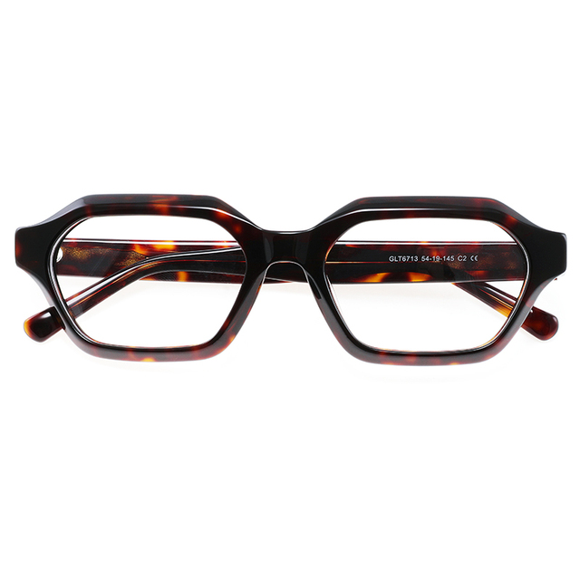 SENTA Fashion Full Frame Acetate Optical Frame Brown Frame Width 54mm for All Faces Shape Suit for Daily Wear Eyeglasses