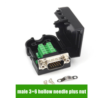 NOUVEAU EN PROMOTION Adaptateur de connecteur HDB15 RS232 VGA 3+9 3+6 mâle/femelle D-Sub 15 broches avec bornes de sortie à vis et capuchon en plastique