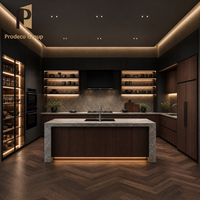 Meubles de cuisine en panneaux de mélamine, style moderne, pour projets de construction résidentielle et aménagement complet de maisons