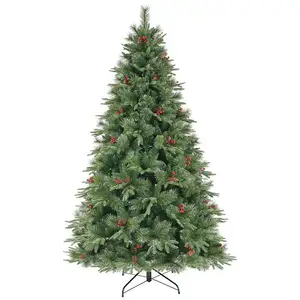 Ingrosso nuovo albero di natale artificiale 7-9ft PE PVC misto natale decorazione albero con supporto