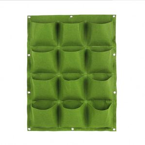 9 Pockets Eco-Friendly Reusable Felt Fabric Hanging <b>Planter</b> Bag for <b>Vertical</b> Garden Balcony - Product Image 1