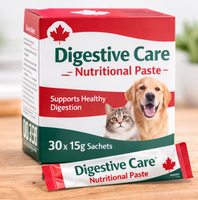 Pâte digestive pour animaux de compagnie en marque privée pour chiens et chats, complément probiotique pour la santé intestinale, 15 g x 30 sachets