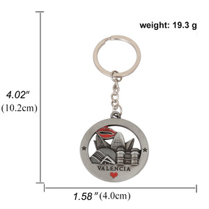 พวงกุญแจโลหะคาราไบเนอร์รูปการ์ตูน3D เก๋ไก๋เก๋ไก๋กระเป๋าของที่ระลึกเวลาเดินทางจี้รูปโลหะผสมสเปนกุญแจน้ำมันหยด - Product Image 6