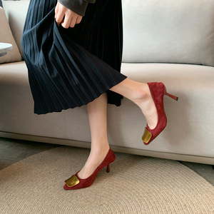 Tendance Mode Printemps-Été : Escarpins Coréens en PU Souple, Rehaussants, Résistants, Confortables, Intemporels, Antidérapants, 7,5 cm - Product Image 4