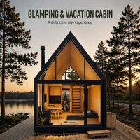 Kit de maison triangulaire à cadre en acier pour villa ou cabine moderne préfabriqué modulaire mobile petite maison